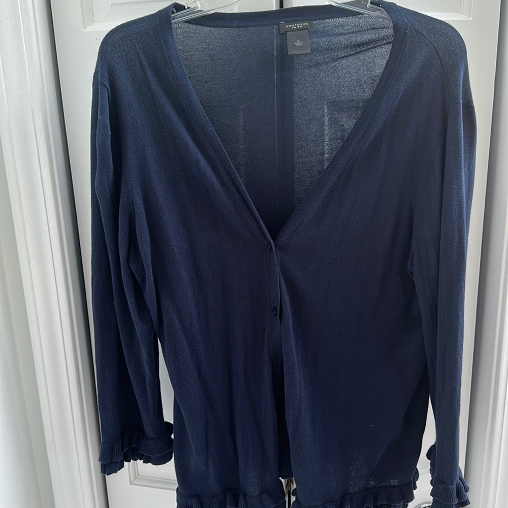 Ann Taylor Factory size XL blue cardigan
